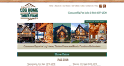 Desktop Screenshot of loghomeshows.com