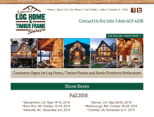 Tablet Screenshot of loghomeshows.com